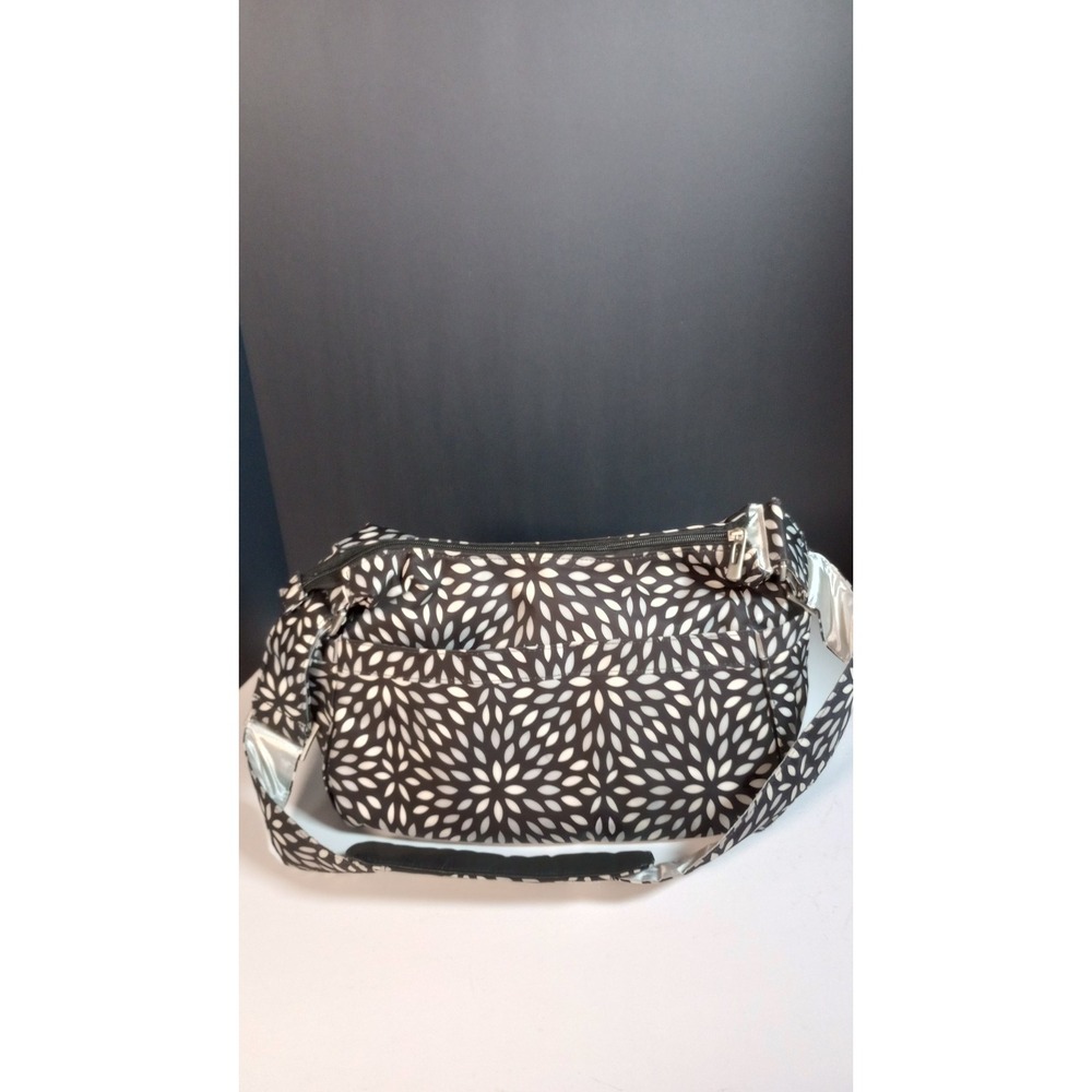 JU JU BE  Be Prepared Diaper Bag – Black & White Floral Pattern w/ Changing pad - Picture 2 of 11
